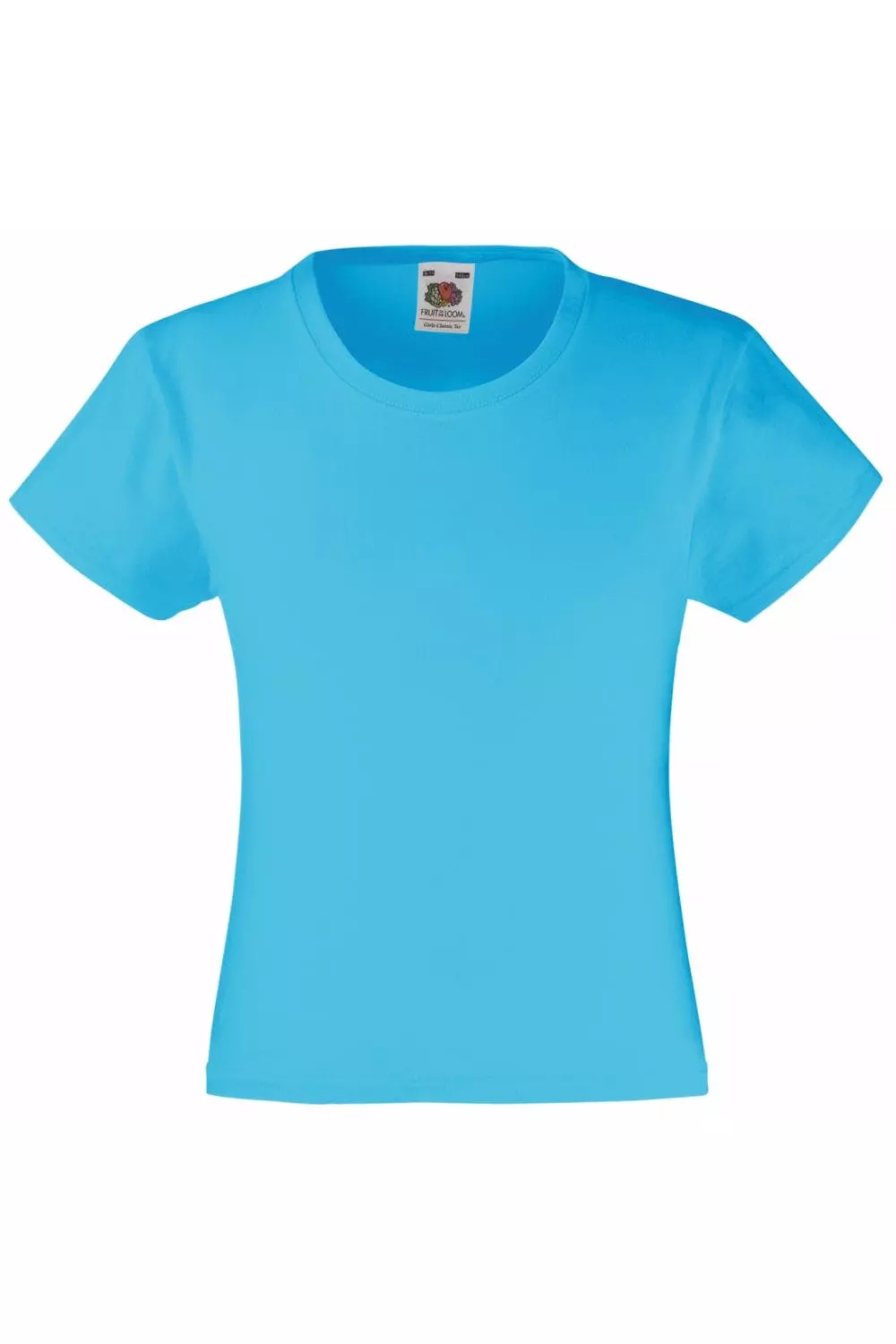 Of The Loom Fruit Of The Loom Big Girls Childrens Valueweight Short Sleeve T-Shirt (Pack Of 2) (Azure Blue)