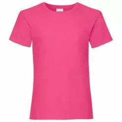 FRUIT OF THE LOOM Of The Loom Big Girls Childrens Valueweight Short Sleeve T-Shirt - Pack Of 2 (Fuchsia)