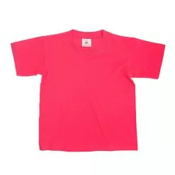 B&C Big Boys Kids/Childrens Exact 150 Short Sleeved T-Shirt (Pack Of 2) - Fuchsia