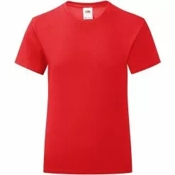 Of The Loom Fruit Of The Loom Girls Iconic T-Shirt (Red)