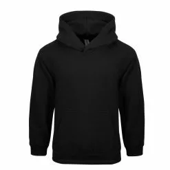Awdis Kids Unisex Hooded Sweatshirt / Hoodie / Schoolwear (Deep Black)
