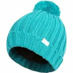 TRESPASS Childrens/Kids Nefti Pom Pom Beanie - Aqua Blue