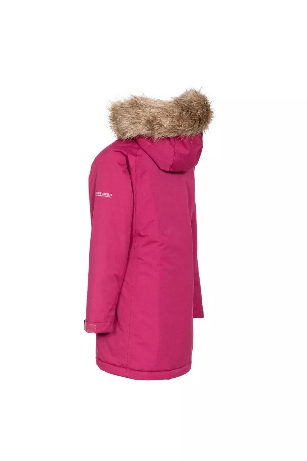 TRESPASS Childrens Girls Fame Waterproof Parka Jacket - Cranberry - Image 2
