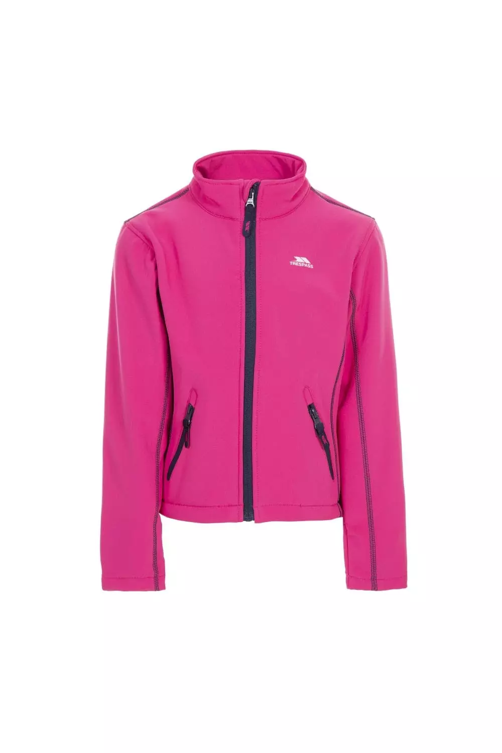 Trespass Childrens Girls Janee Windproof Softshell Jacket (Fuchsia)