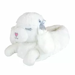 GENERIC Girls Plush Poodle Slippers - White