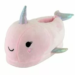 GENERIC Childrens/Kids Narwhal Slippers - Pink
