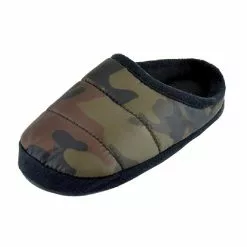 GENERIC Childrens/Kids Camo Puffer Slippers - Khaki