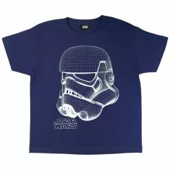 STAR WARS Girls Stormtrooper Wireframe T-Shirt (Navy)