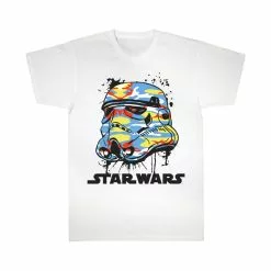 STAR WARS Girls Camo Stormtrooper Helmet T-Shirt (White)