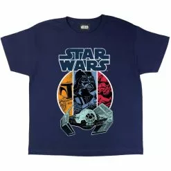 STAR WARS Girls Vader And Boba Fett T-Shirt (Navy)