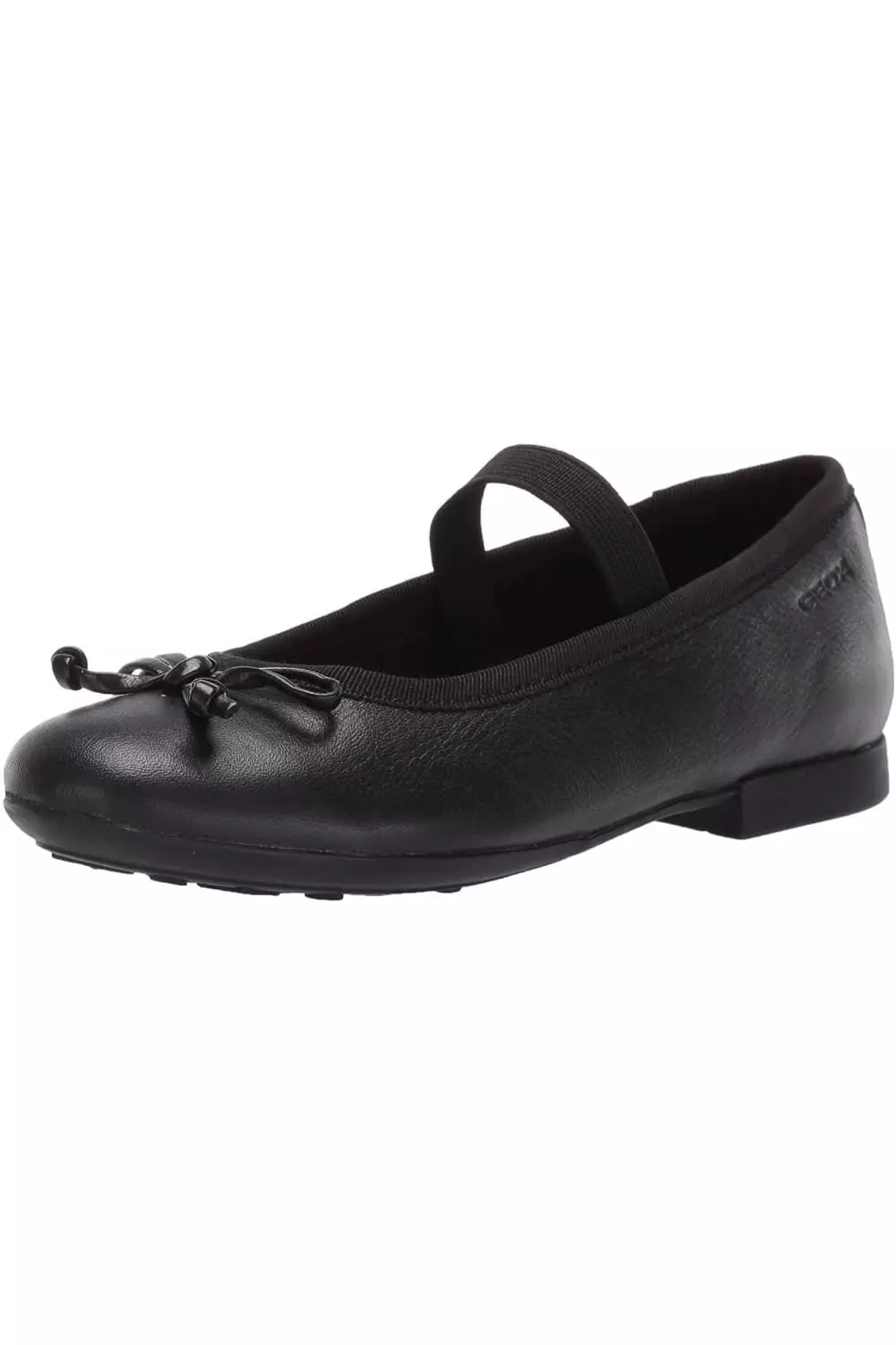 Geox Girls Plie Leather School Shoes (Black)