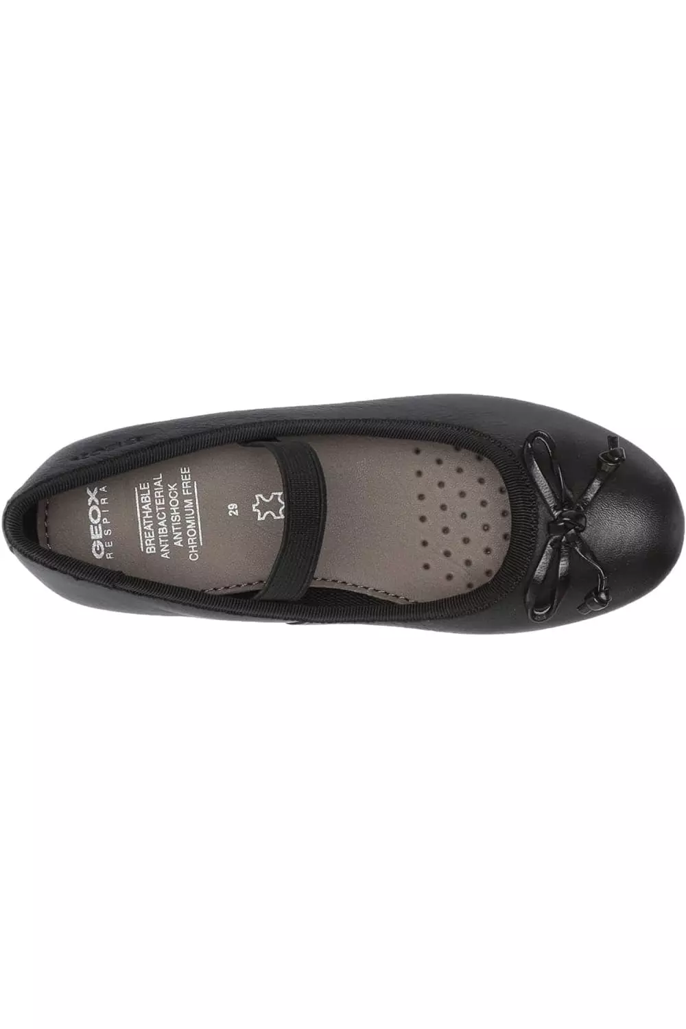 Geox Girls Plie Leather School Shoes (Black) - Image 4