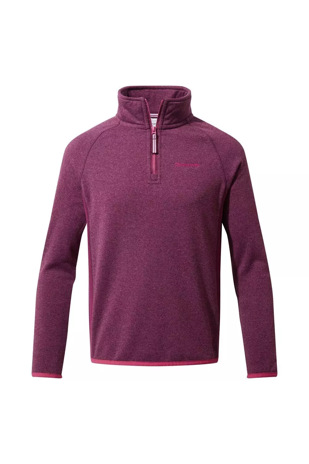 Craghoppers Girls Gibb Marl Half Zip Fleece Top (Blackcurrant) - Image 4