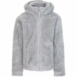 Trespass Girls Violetta Fluffy Fleece Jacket (Pale Grey)