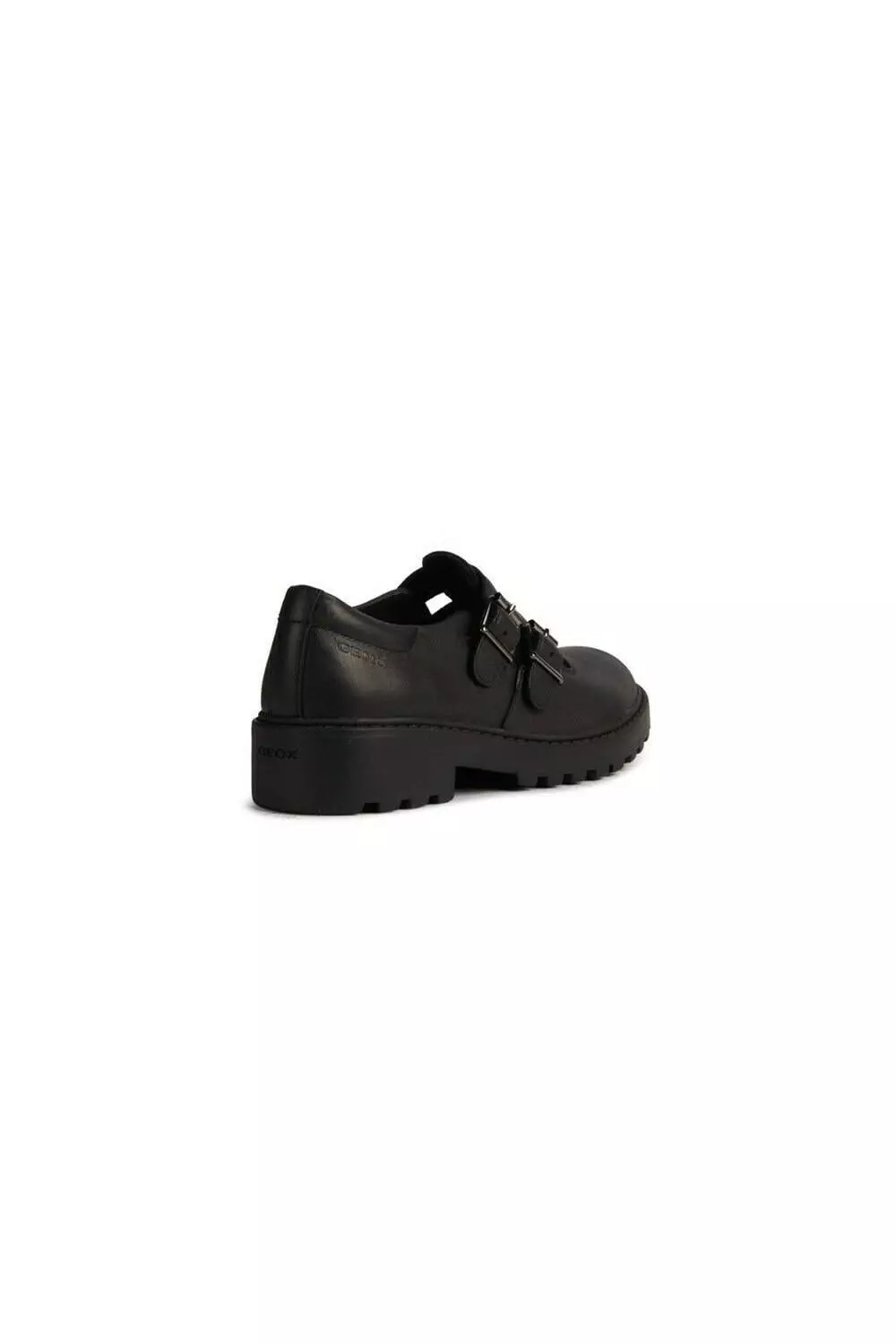 Geox Girls Casey Leather School Shoes (Black) - Image 2