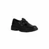 Geox Girls Casey Leather School Shoes (Black)