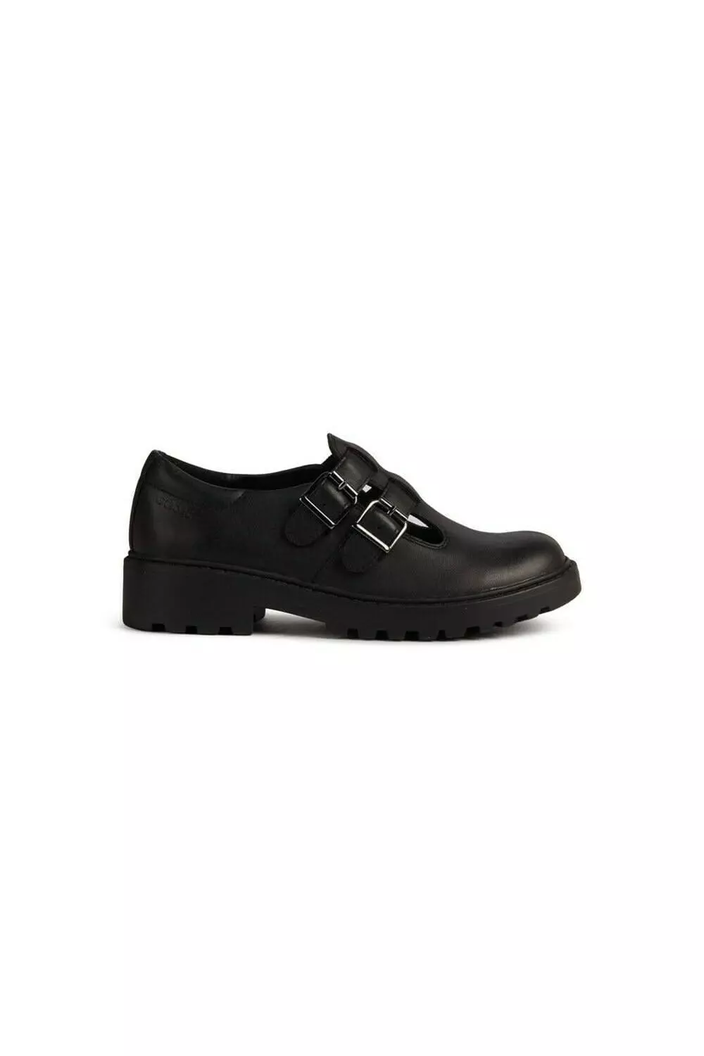 Geox Girls Casey Leather School Shoes (Black) - Image 3