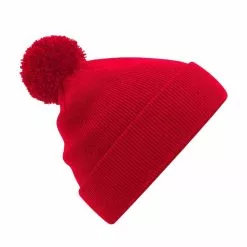 Beechfield Childrens/Kids Original Pom Pom Beanie (Classic Red)