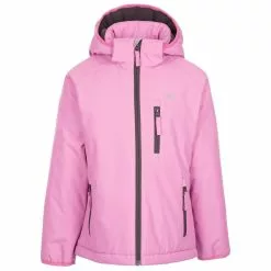 TRESPASS Childrens Girls Shasta Waterproof Jacket - Deep Pink