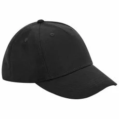 Beechfield Childrens/Kids Organic Cotton 5 Panel Baseball Cap (Black)