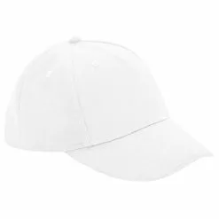 Beechfield Childrens/Kids Organic Cotton 5 Panel Baseball Cap (White)