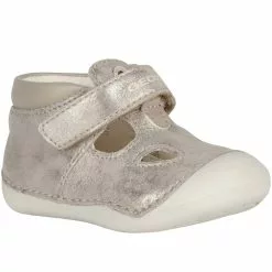Geox Girls Tutim Crawl Nubuck Shoes - Beige