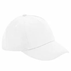 BEECHFIELD Childrens/Kids Organic Cotton 5 Panel Baseball Cap - White
