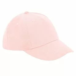 Beechfield Childrens/Kids Organic Cotton 5 Panel Baseball Cap (Powder Pink)