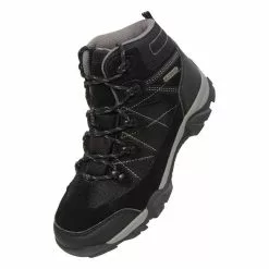 Mountain Warehouse Childrens/Kids Trail Suede Walking Boots - Black