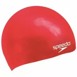 Speedo Childrens/Kids Silicone Swim Cap - Red