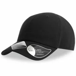 ATLANTIS Childrens/Kids Fraser 6 Panel Organic Cotton Baseball Cap - Black