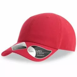 ATLANTIS Childrens/Kids Fraser 6 Panel Organic Cotton Baseball Cap - Red