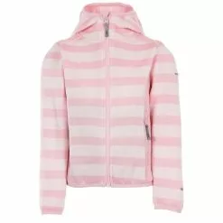 TRESPASS Childrens/Kids Conjure Stripe Marl Fleece Jacket - Pale Pink