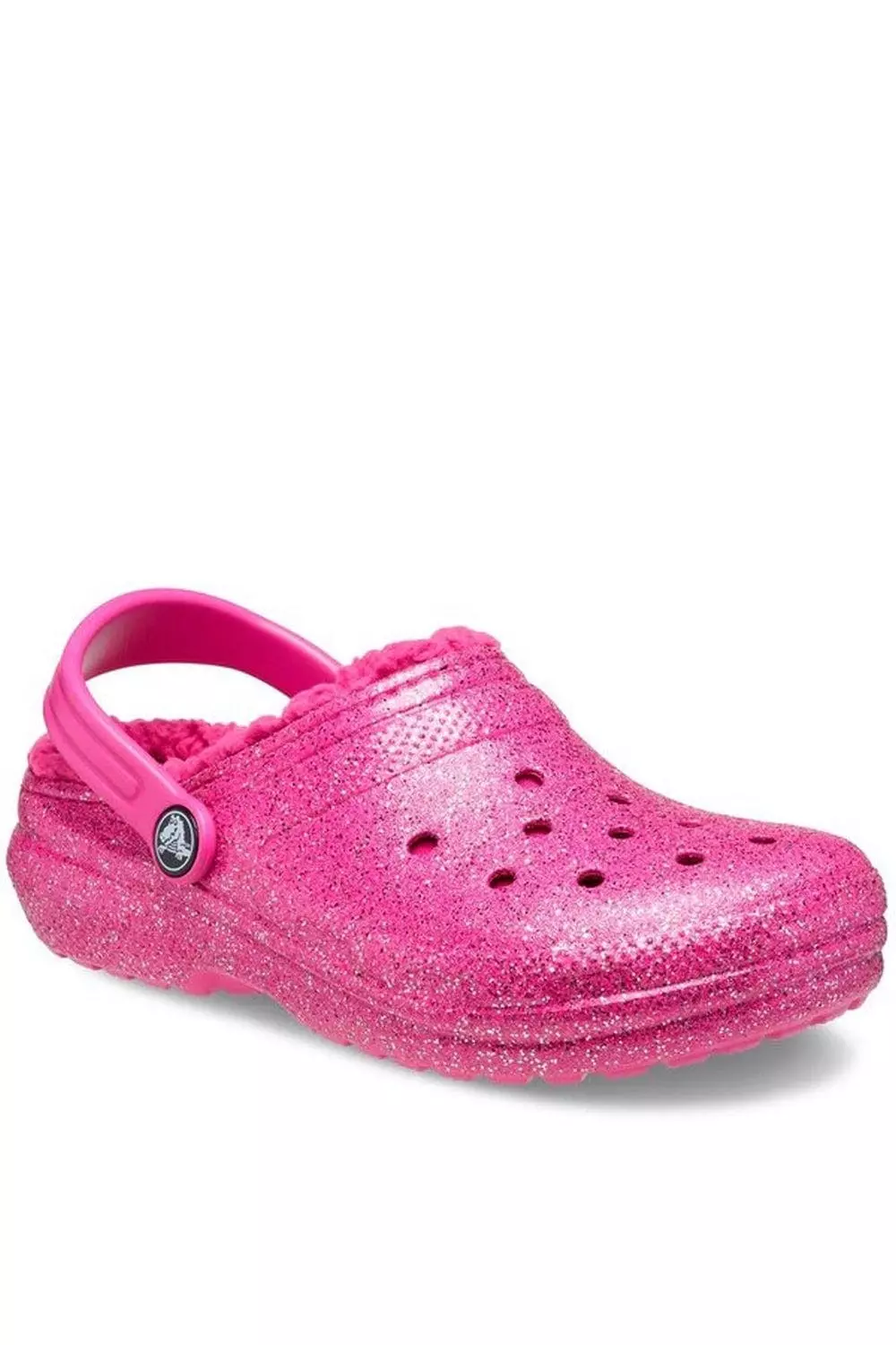 Crocs Kid's Glitter Lined Clogs - Fuchsia