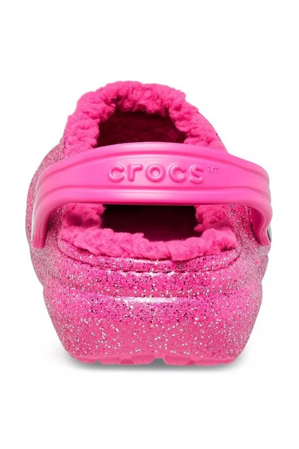 Crocs Kid's Glitter Lined Clogs - Fuchsia - Image 2