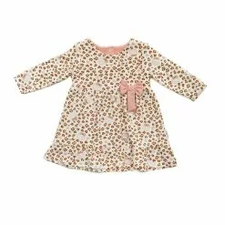 Andy Wawa Beige Leopard Bow Dress