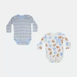 Andy Wawa Blue 2PC Bear&Friends Bodysuits