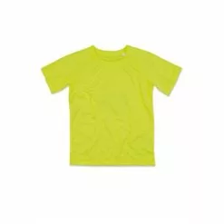 Stedman Active Childrens/Kids Raglan Mesh T-Shirt (Cyber Yellow) Tops